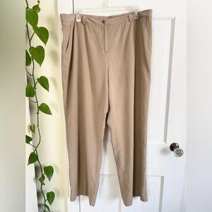 J Jill Tan Bamboo Artist Trousers Pants Womens Size 16 Petite High Waist Relaxed